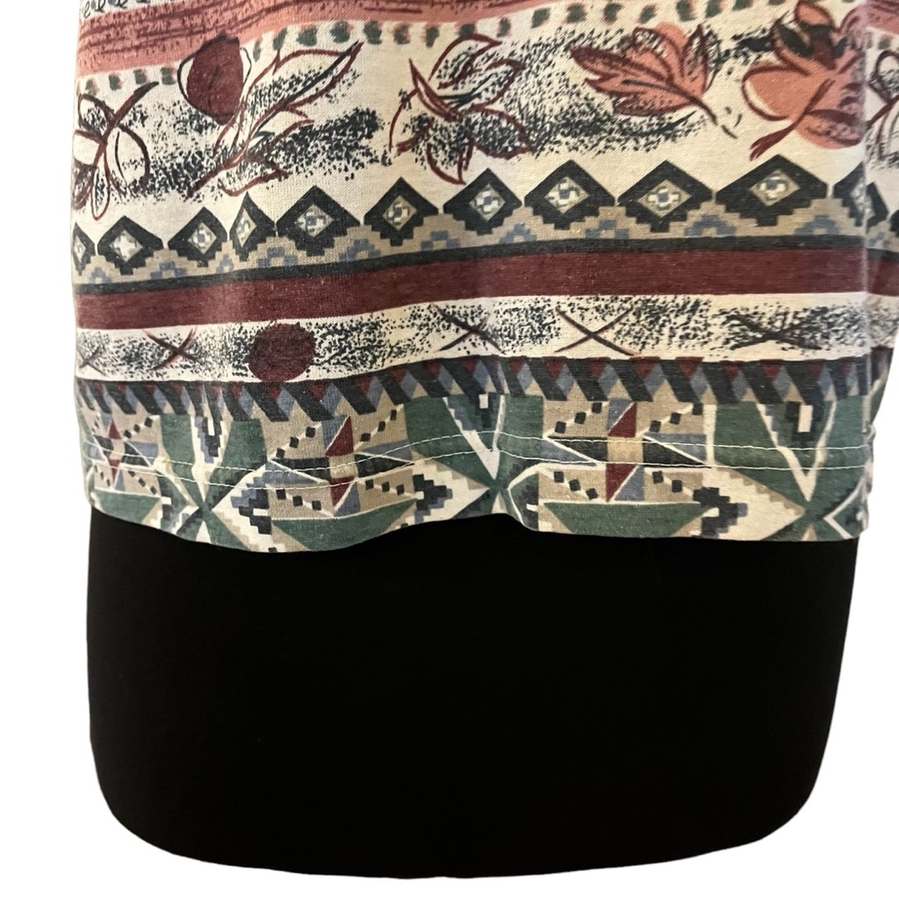 Vintage southwestern abstract print crewneck T-shirt S - Picture 9 of 11
